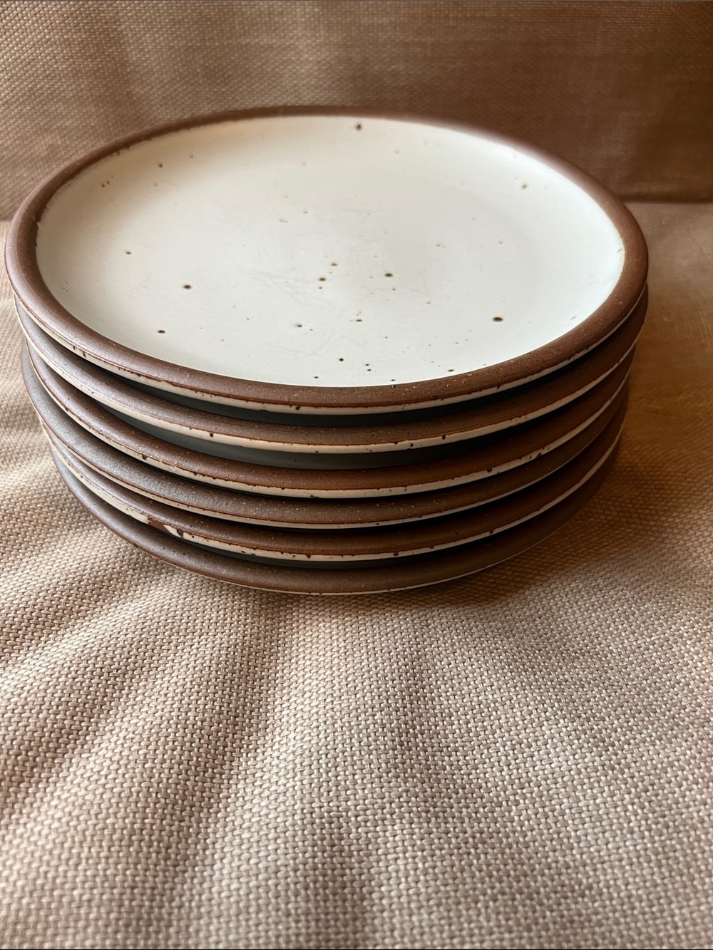 East Fork Pottery seconds side plates in eggshell. Set of 6